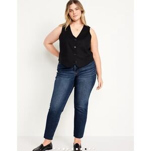 OLD NAVY High Waisted Button Fly OG Straight Ankle Jeans Sz 18 40W x 28L NWT